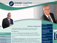 Tablet Screenshot of krauss-partner.de